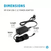 Fuente de alimentación HP 65W USB-C LC, portátil, interior, 65 W, AC-to-DC, HP, Business