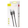 Cable de carga rápida trenzado Cafule BASEUS - USB Type-A a Type-C 2A - 3m - gris/negro (nylon)