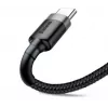 Cable de carga rápida trenzado Cafule BASEUS - USB Type-A a Type-C 2A - 3m - gris/negro (nylon)