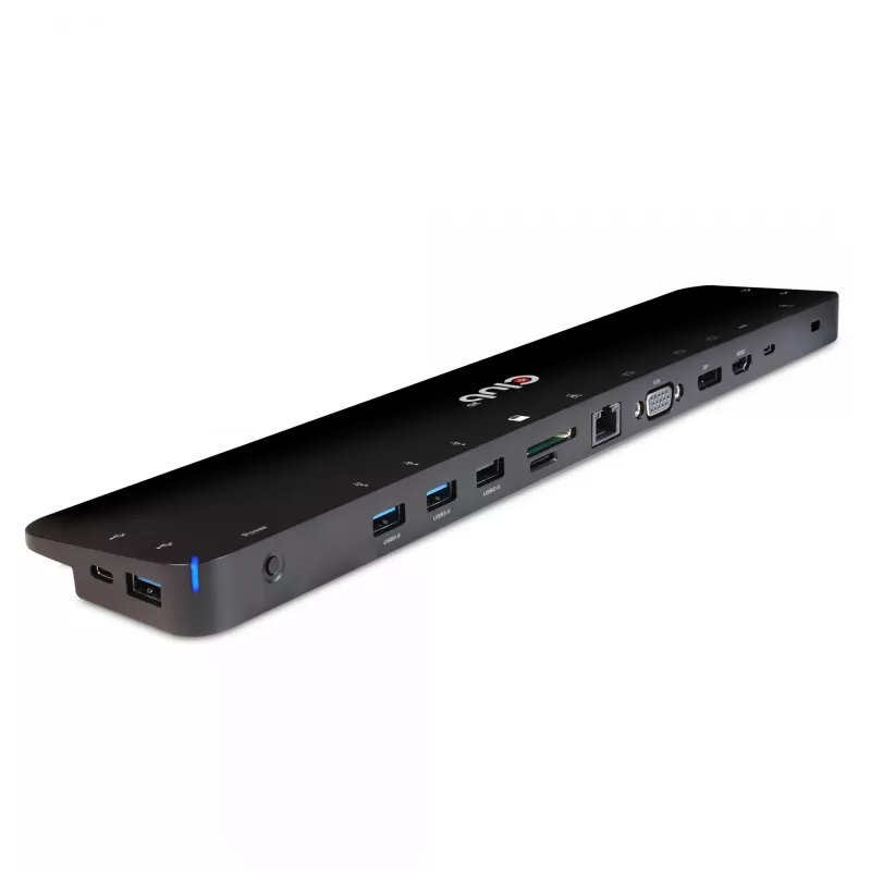 CLUB3D USB Type C 3.2 Gen1 Triple Display Dynamic PD Charging Dock 100W PD cargador