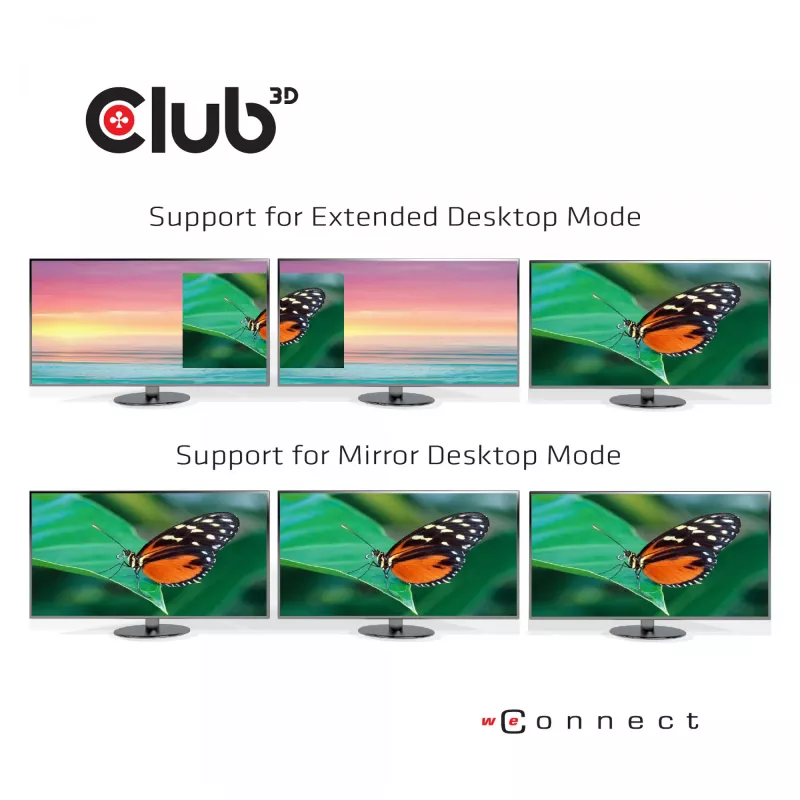 CLUB3D USB Type C 3.2 Gen1 Triple Display Dynamic PD Charging Dock 100W PD cargador