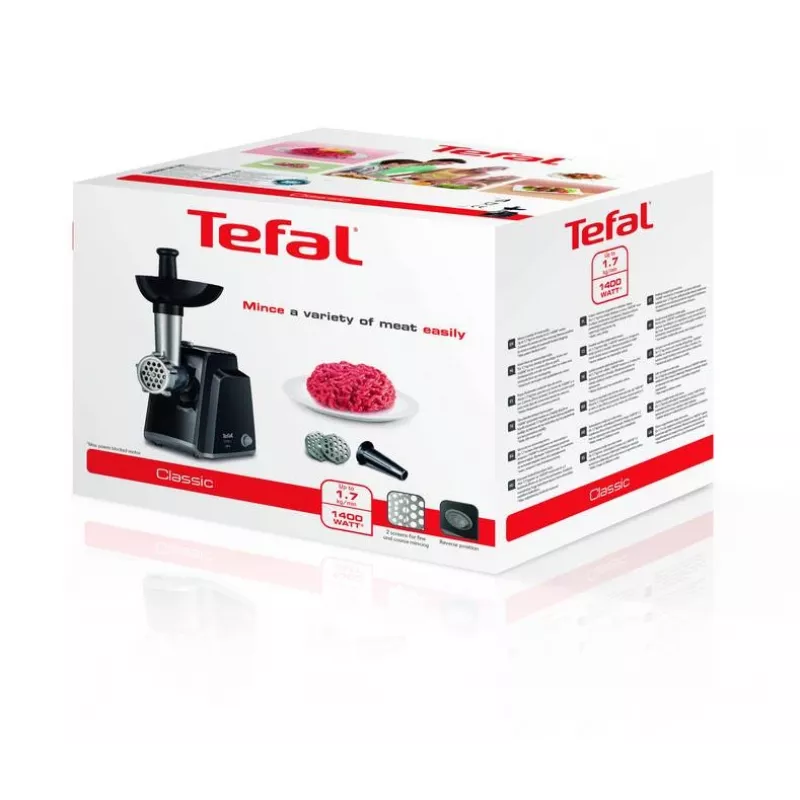Tefal NE105838 picadora de carne 1400 W negra, acero inoxidable