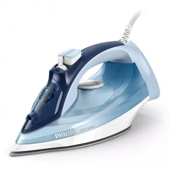 Plancha de vapor Philips DST5030/20 — 2400W, depósito de 0,32 L, suela SteamGlide Plus, vapor continuo 45 g/min, golpe de vapor 180 g/min, azul