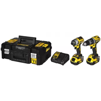 Set de herramientas combinadas a batería DeWalt DCK266P2T — 18V, 2 baterías de 5.0Ah, atornillador de impacto y taladro percutor, cargador, maletín