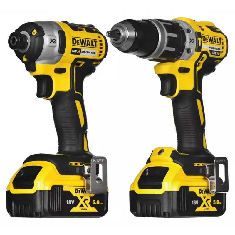 Set de herramientas combinadas a batería DeWalt DCK266P2T — 18V, 2 baterías de 5.0Ah, atornillador de impacto y taladro percutor, cargador, maletín
