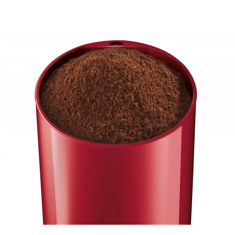 Molino de café de cuchillas Bosch TSM6A014R, capacidad 75 g, 180 W, cuchillas de acero inoxidable, rojo