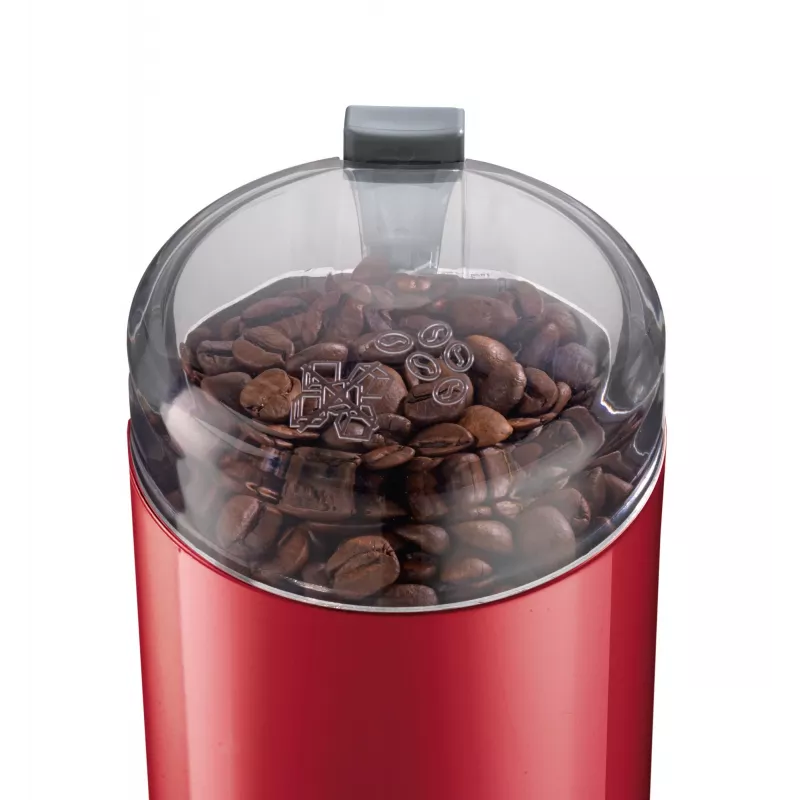 Molino de café de cuchillas Bosch TSM6A014R, capacidad 75 g, 180 W, cuchillas de acero inoxidable, rojo