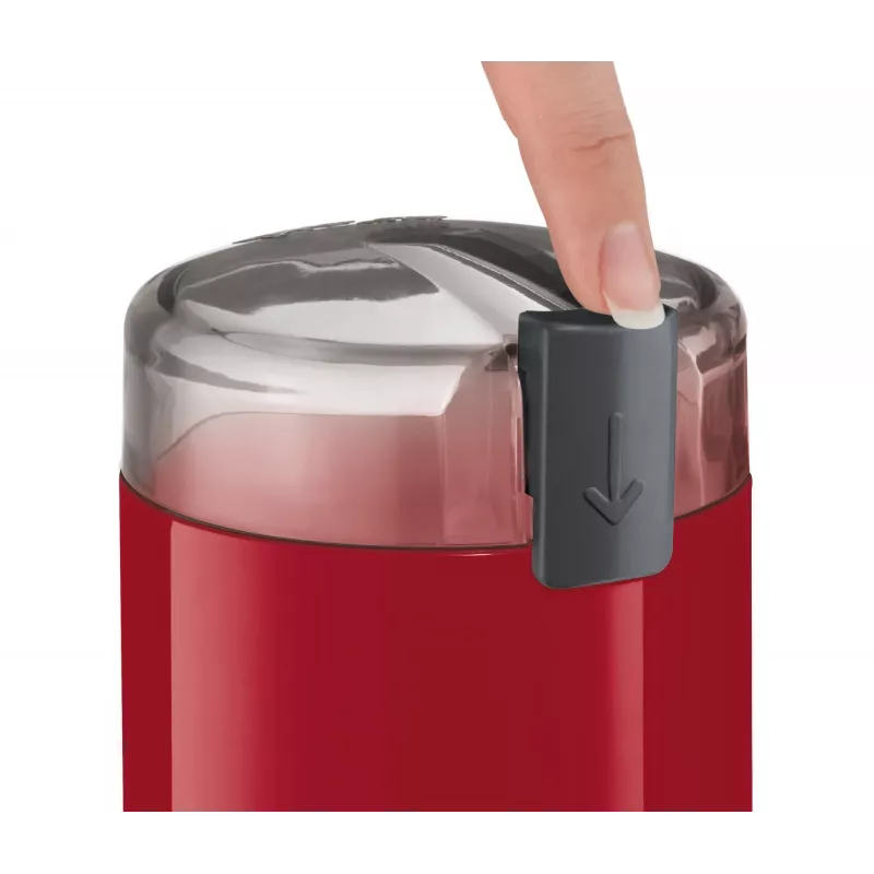 Molino de café de cuchillas Bosch TSM6A014R, capacidad 75 g, 180 W, cuchillas de acero inoxidable, rojo