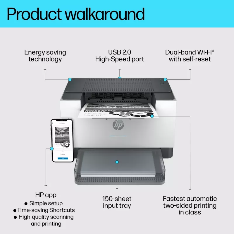 HP LaserJet M209dw impresora, láser, 600 x 600 DPI, A4, 29 ppm, impresión dúplex, blanca