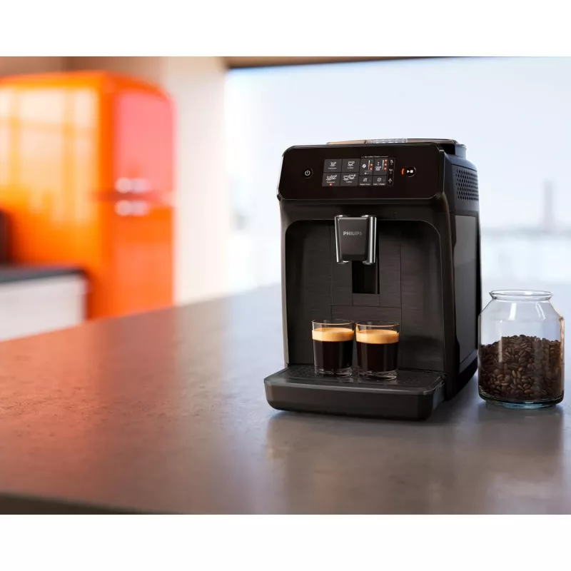 Cafetera espresso Philips EP1200/00 – superautomática, depósito de agua de 1,8 l, 15 bar, molinillo cerámico, depósito de café en grano de 275 g