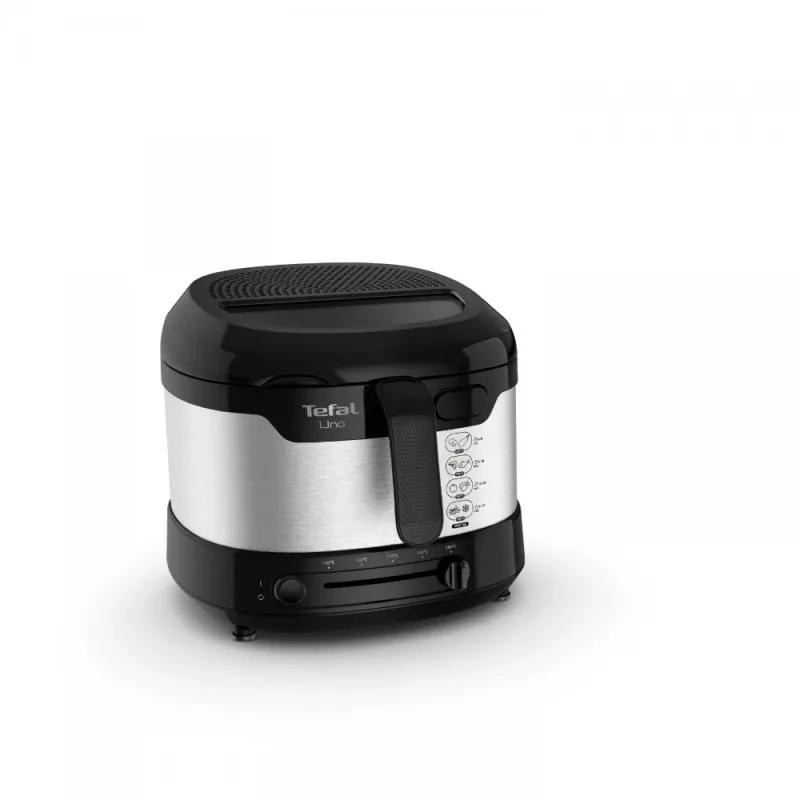 Tefal Uno FF215D freidora individual 1,8 L de sobremesa 1600 W freidora negra, acero inoxidable