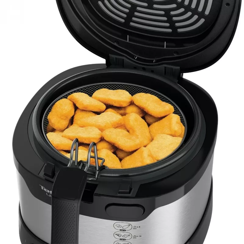 Tefal Uno FF215D freidora individual 1,8 L de sobremesa 1600 W freidora negra, acero inoxidable