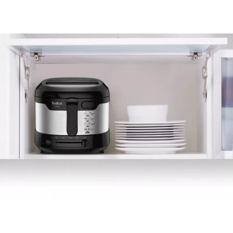 Tefal Uno FF215D freidora individual 1,8 L de sobremesa 1600 W freidora negra, acero inoxidable