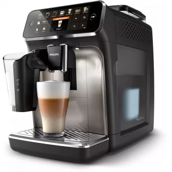Cafetera espresso Philips EP5447/90 – superautomática, depósito de agua de 1,8 l, depósito de café en grano de 275 g, 15 bar, depósito de leche de 0,26 l