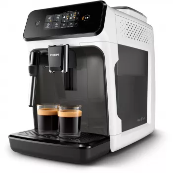 Cafetera espresso Philips Serie 1200 EP1223/00 — depósito de agua de 1,8 l, molinillo integrado, depósito de café en grano de 275 g, 1500 W, blanca