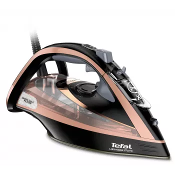Plancha de vapor Tefal FV9845 — 3200 W, caudal de vapor continuo de 60 g/min, depósito de 350 ml, vapor vertical, 1,45 kg, negro/cobre