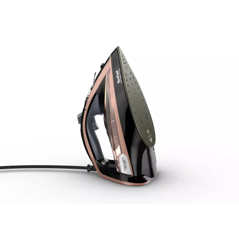 Tefal Ultimate Pure FV9845 plancha de vapor, 3200 W, suela Durilium AirGlide Autoclean, 60 g/min de vapor continuo, 260 g/min de golpe de vapor, depósito de 350 ml, vapor vertical, negro/cobre