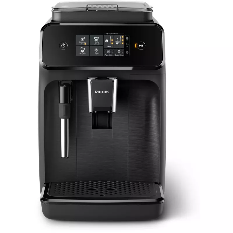 Cafetera espresso Philips EP1220/00 – superautomática, depósito de agua de 1,8 l, depósito de café en grano de 275 g, 15 bar, molinillo cerámico, 12 ajustes de molienda, negra