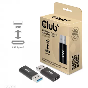 CLUB3D Adaptador USB 3.2 Gen1 Type-A a USB 3.2 Gen1 Type-C macho/hembra