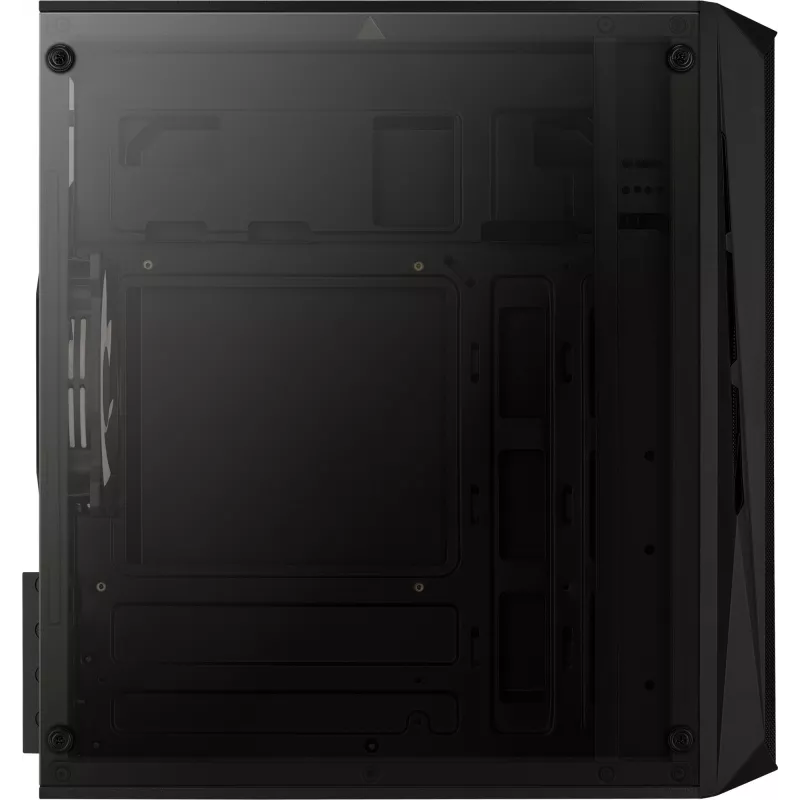 Caja de PC AEROCOOL CS107V2 Mini Tower — negra, microATX/Mini-ITX, 2 ventiladores de 120 mm, 1 bahía de 3,5 pulgadas + 2 de 2,5 pulgadas