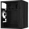 Caja de PC AEROCOOL CS107V2 Mini Tower — negra, microATX/Mini-ITX, 2 ventiladores de 120 mm, 1 bahía de 3,5 pulgadas + 2 de 2,5 pulgadas