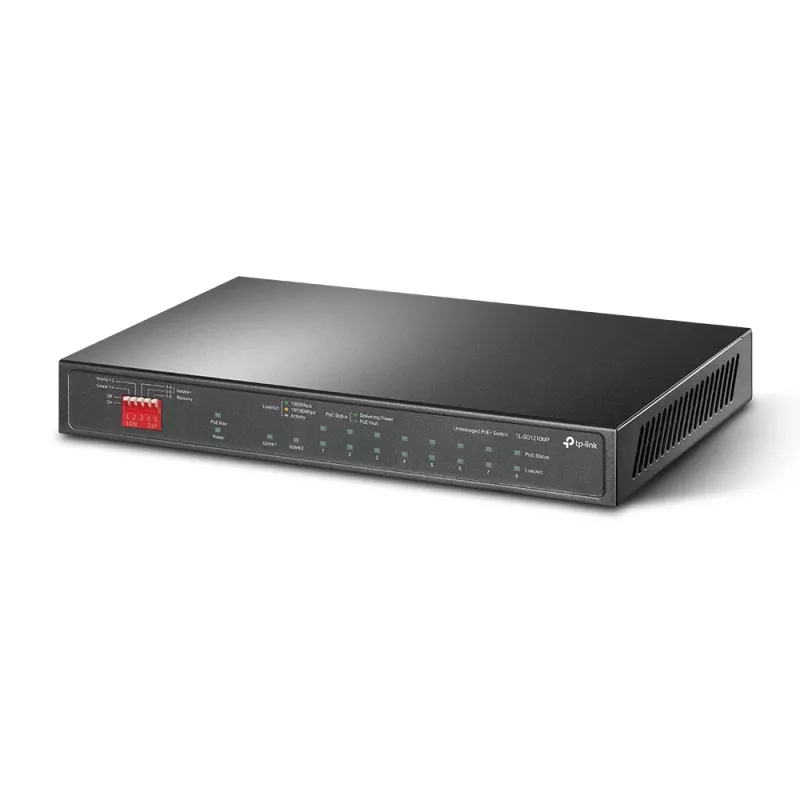 Switch de red TP-Link TL-SG1210MP no gestionado Gigabit Ethernet (10/100/1000) Power over Ethernet (PoE) negro