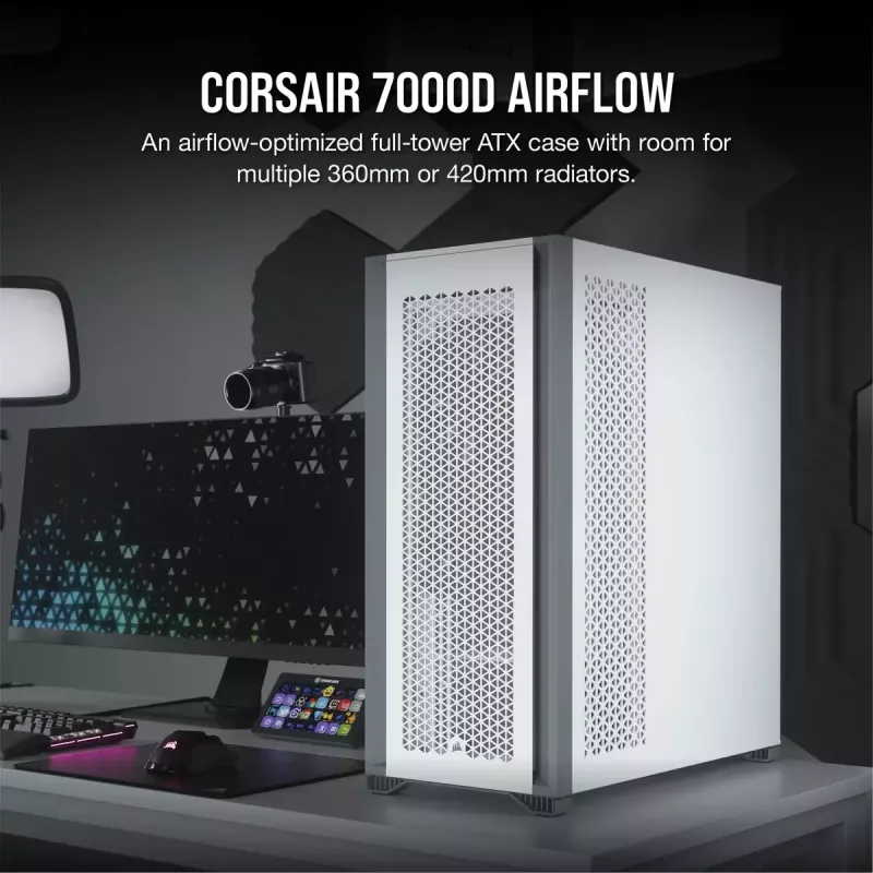 Caja de PC Corsair 7000D AIRFLOW Full Tower blanca