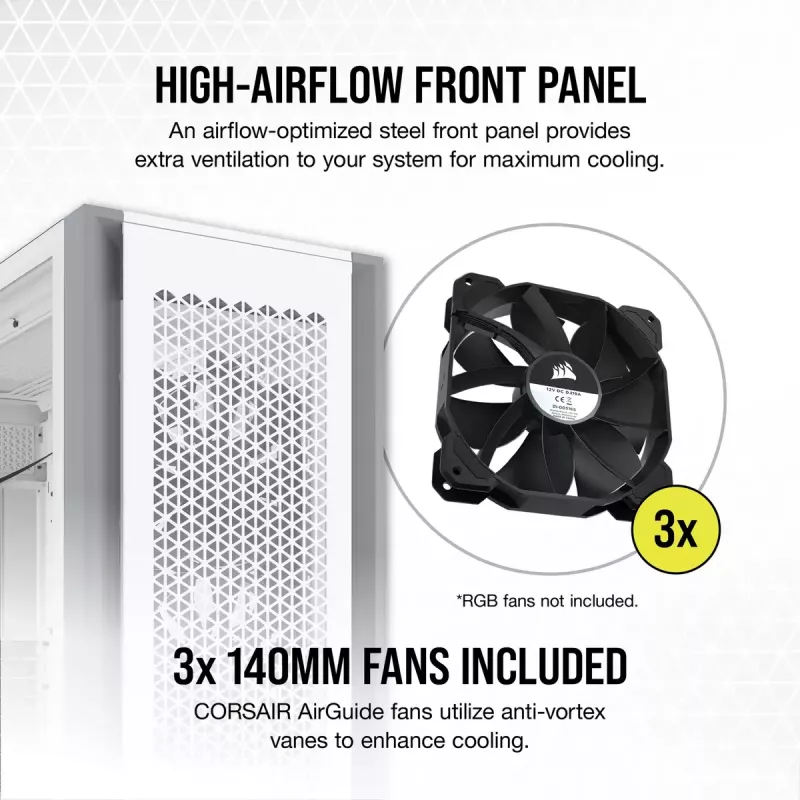 Caja de PC Corsair 7000D AIRFLOW Full Tower blanca