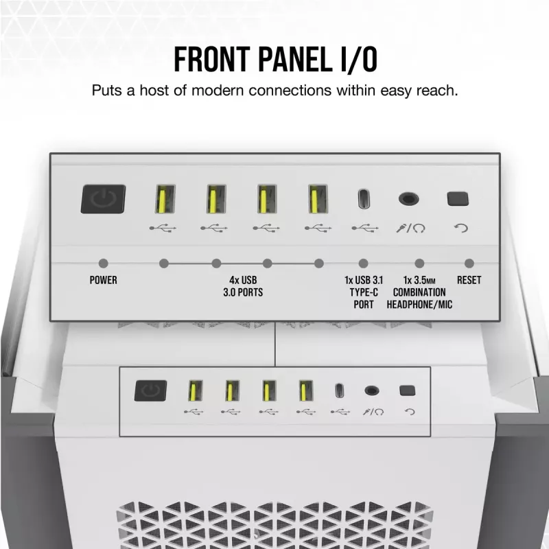 Caja de PC Corsair 7000D AIRFLOW Full Tower blanca
