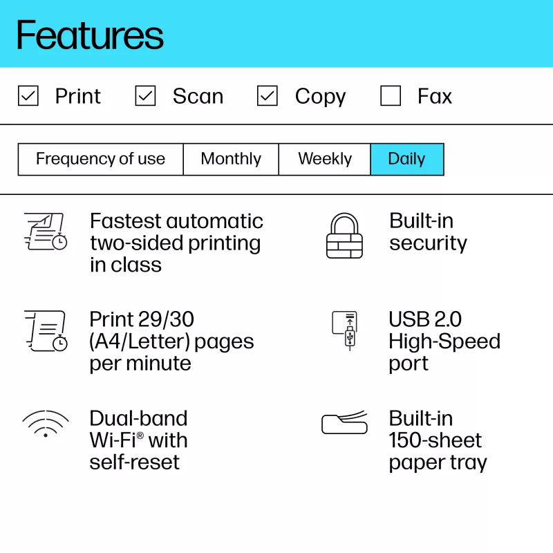 Impresora láser multifunción HP LaserJet MFP M234dw — mono, A4, 29 ppm, dúplex, Wi‑Fi, Ethernet