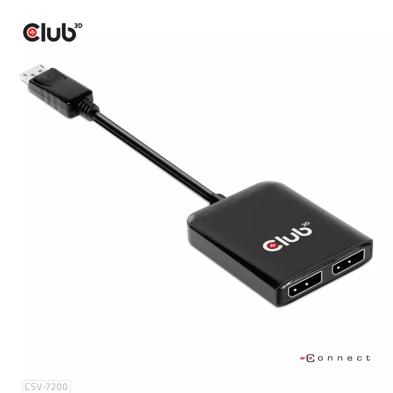 Hub MST DisplayPort 1.4 a DisplayPort + HDMI 4K60Hz CLUB3D CSV-7220
