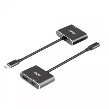 Hub MST CLUB3D USB3.2 Gen2 Type-C (DP Alt-Mode) a DisplayPort + HDMI 4K60Hz M/H