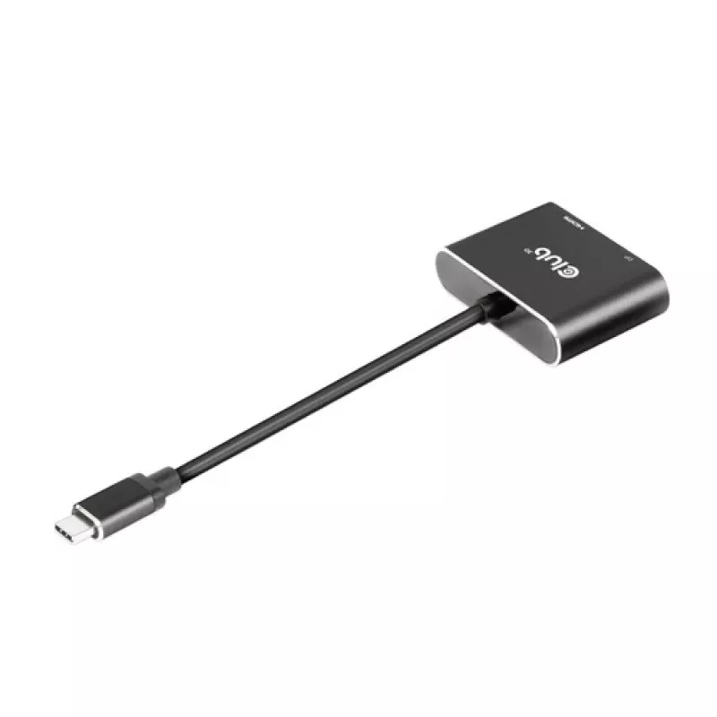 Hub MST CLUB3D USB3.2 Gen2 Type-C (DP Alt-Mode) a DisplayPort + HDMI 4K60Hz M/H