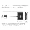 Hub MST CLUB3D USB3.2 Gen2 Type-C (DP Alt-Mode) a DisplayPort + HDMI 4K60Hz M/H