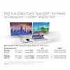 Hub MST CLUB3D USB3.2 Gen2 Type-C (DP Alt-Mode) a DisplayPort + HDMI 4K60Hz M/H