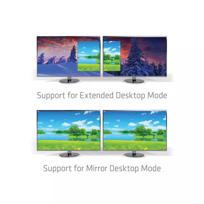 Hub MST CLUB3D USB3.2 Gen2 Type-C (DP™ Alt-Mode) a DisplayPort™ doble monitor 4K60Hz M/H