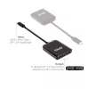 Hub MST CLUB3D USB3.2 Gen2 Type-C (DP™ Alt-Mode) a DisplayPort™ doble monitor 4K60Hz M/H