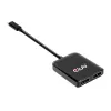 Hub MST CLUB3D USB3.2 Gen2 Type-C (DP™ Alt-Mode) a DisplayPort™ doble monitor 4K60Hz M/H