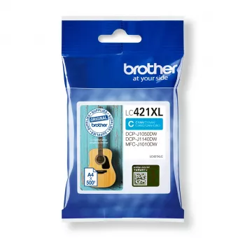 Cartucho de tinta Brother LC-421XLC 1 unidad original alto rendimiento (XL) cian