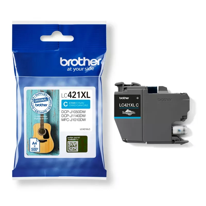 Cartucho de tinta Brother LC-421XLC 1 unidad original alto rendimiento (XL) cian