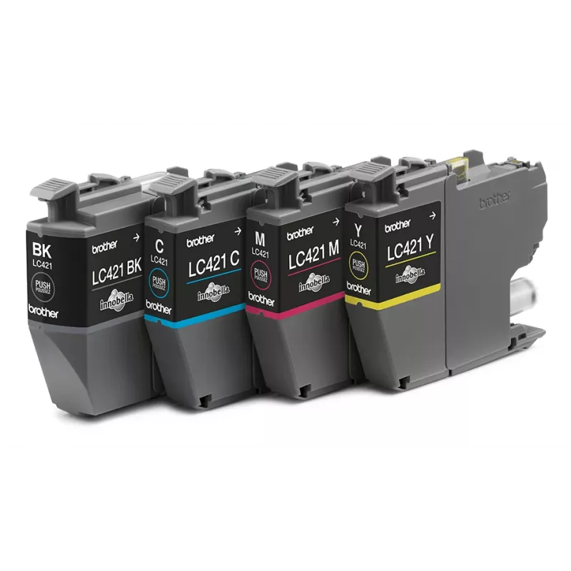 Cartucho de tinta original Brother LC421VALDR 4 uds. negro, cian, magenta, amarillo