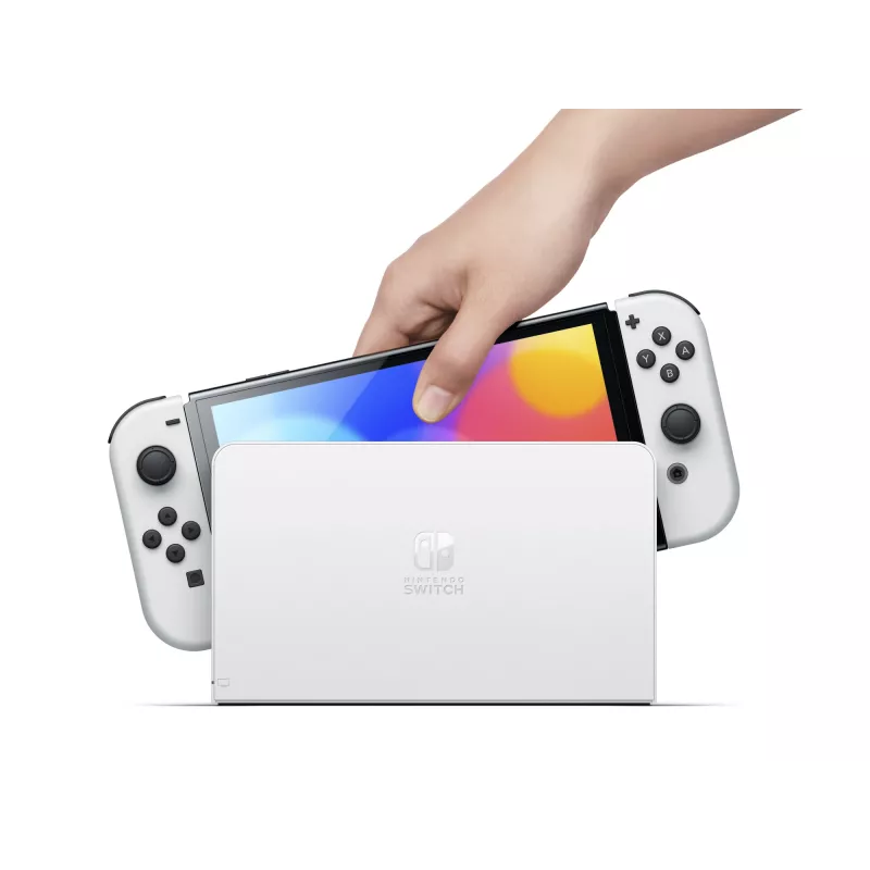 Nintendo Switch OLED, Nintendo Switch, NVIDIA Custom Tegra, blanco, analógico / digital, botón Home, botón encendido/apagado, botones