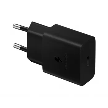 Cargador para dispositivos móviles Samsung EP-T1510NBEGEU, USB-C 15 W, salida 5–9 V, 2 A, negro