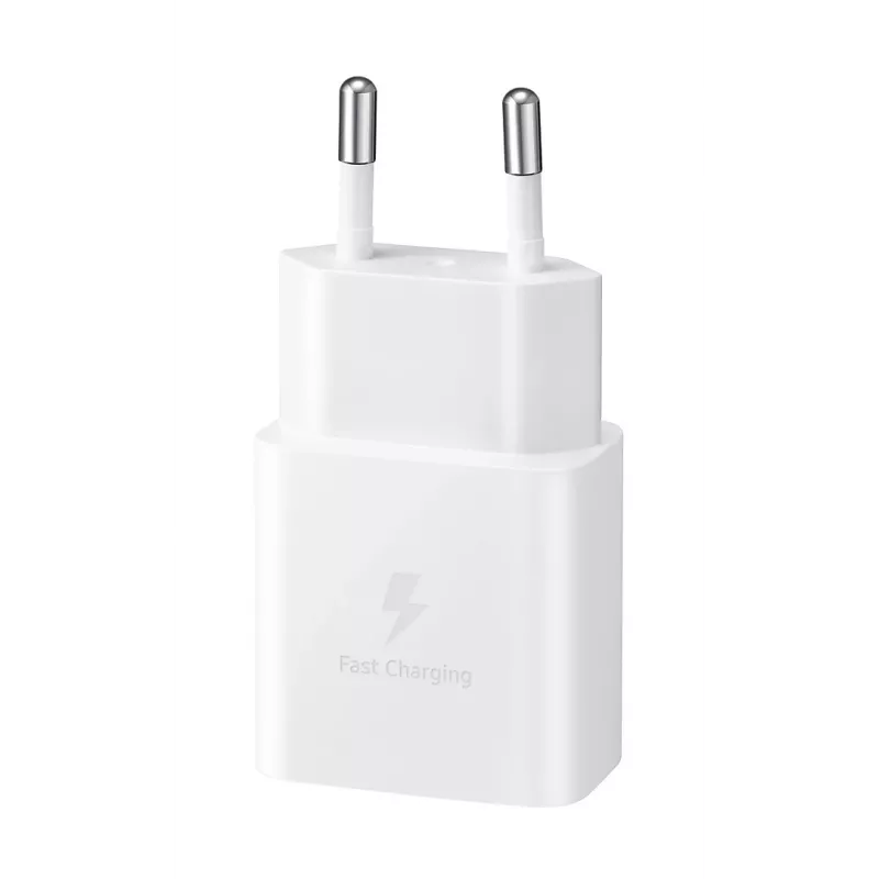 Cargador rápido de interior de CA Samsung EP-T1510XWEGEU, USB-C 1 puerto, 5–9 V, cable de 1 m, blanco