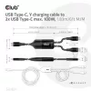 CLUB3D Cable de carga en Y USB Type-C a 2x USB Type-C, máx. 100W, 1,83m/6ft M/M