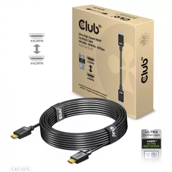 Cable CLUB3D Ultra High Speed HDMI™ Certified 4K120Hz 8K60Hz 48Gbps M/M 5m/16.4ft