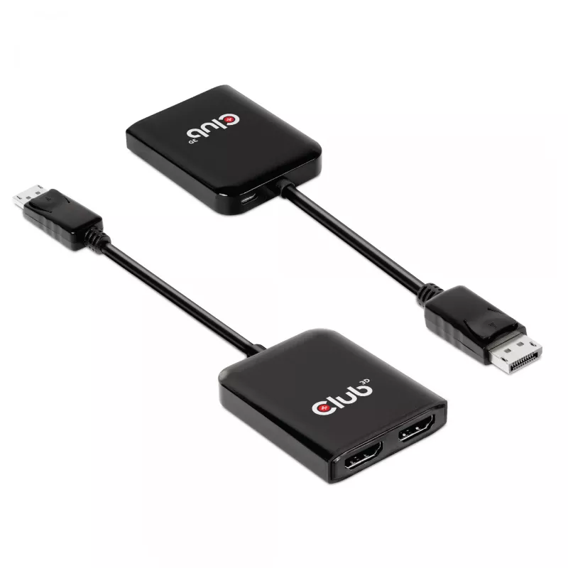 CLUB3D Hub Multi Stream Transport (MST) DisplayPort 1.4 a HDMI doble monitor 4K60Hz M/H