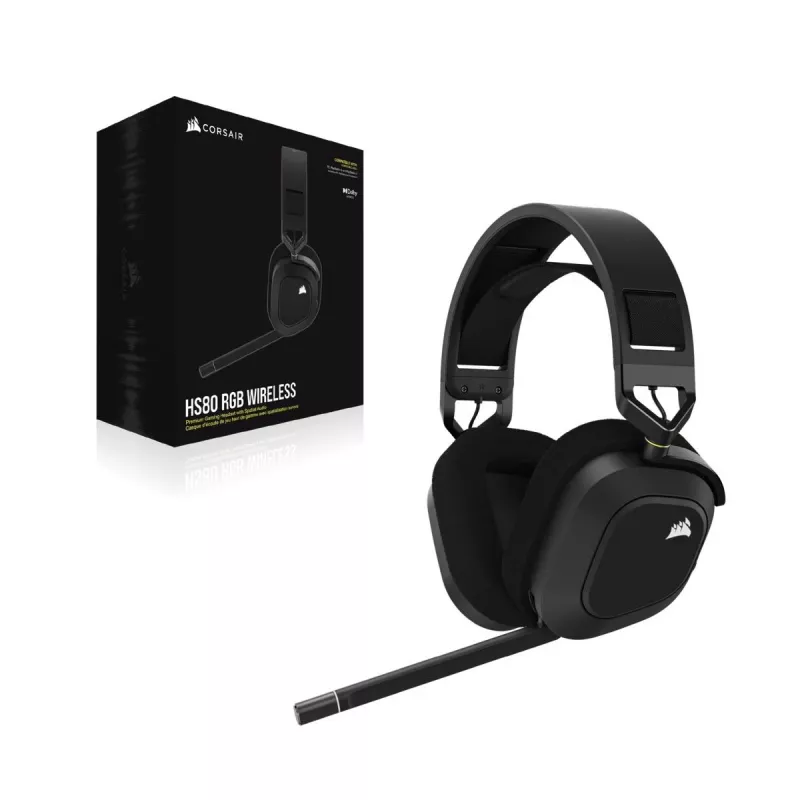 CORSAIR Auriculares gaming HS80 - Wireless - Carbon