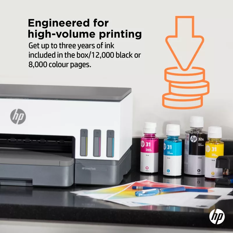 HP Smart Tank 7005 Impresora multifunción inalámbrica en color, impresión a doble cara; copiadora, escáner