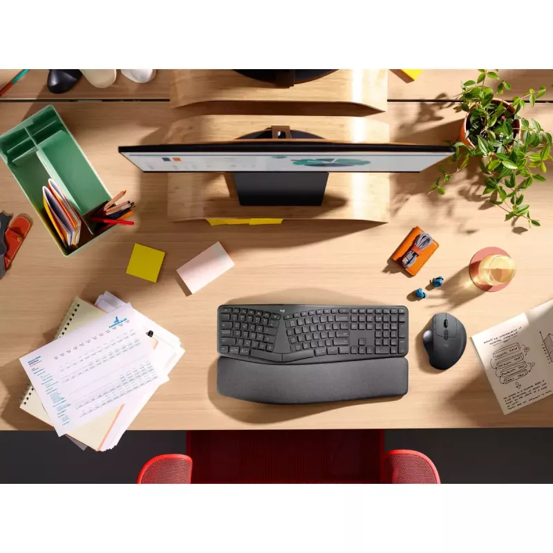 LOGITECH Ergo K860 - Teclado inalámbrico dividido Business Graphite Qwerty Pan Nordic